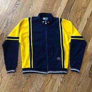 Vintage Track Jacket MeiHua Blue Gold Chinese